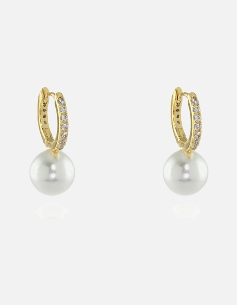 Persia 10mm Pearl Gold Hoop