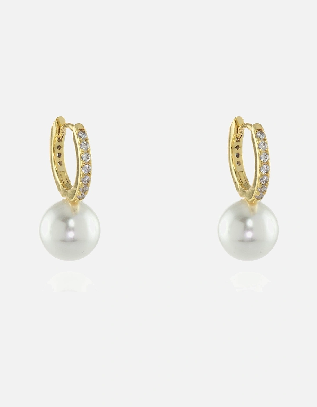 Persia 10mm Pearl Gold Hoop, 3 of 2