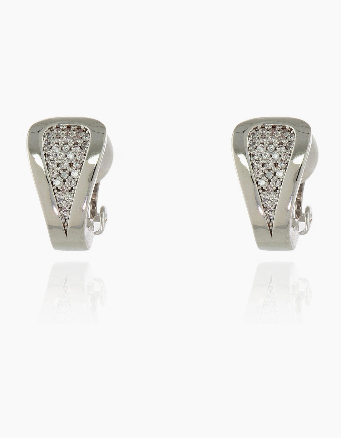 Cachet London Women's Silver/Silver Talli Clip On Earrings
