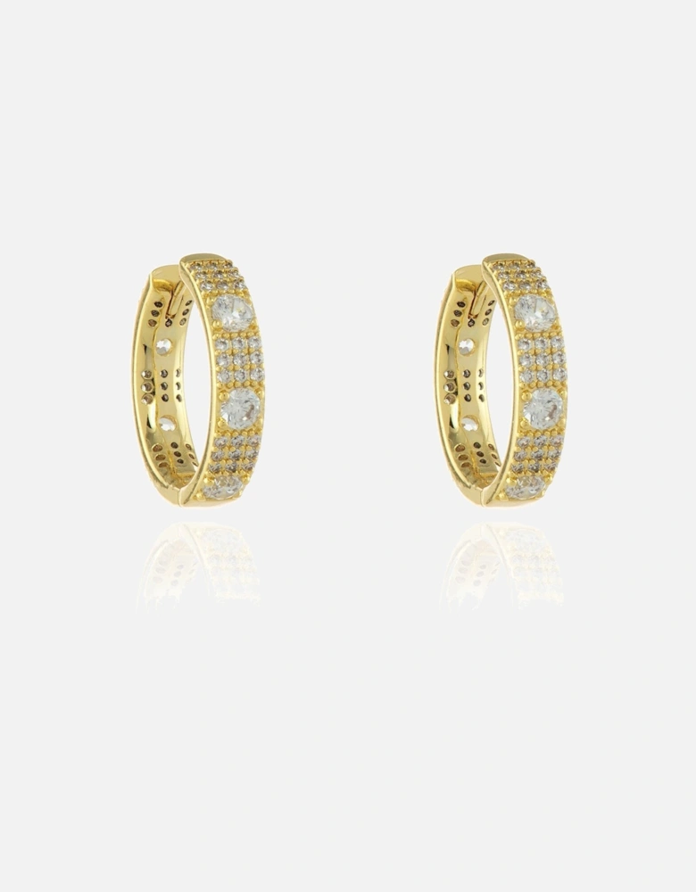 Fellini Medium 18mm Gold Hoop