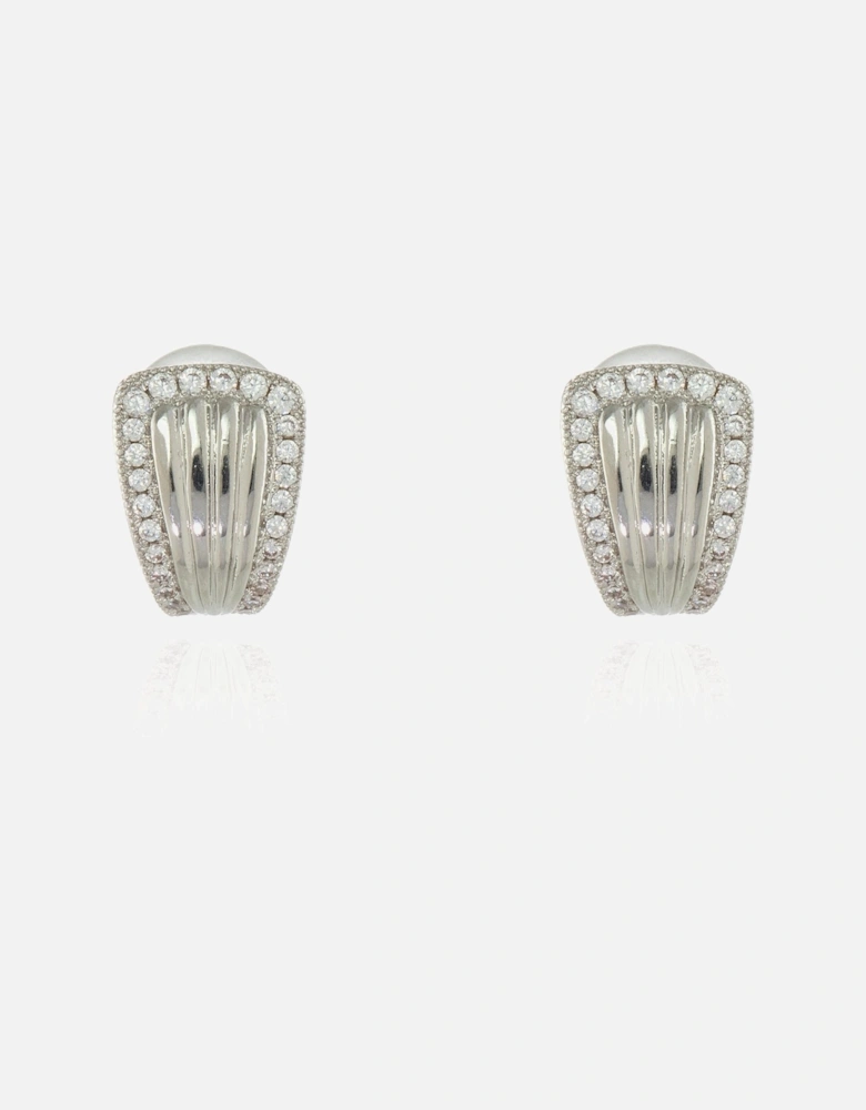 Fallon Silver Clip On Earrings