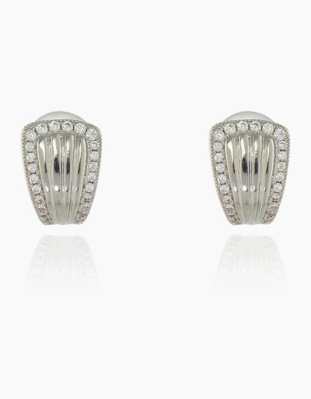 Cachet London Women's Silver/Silver Fallon Clip On Earrings