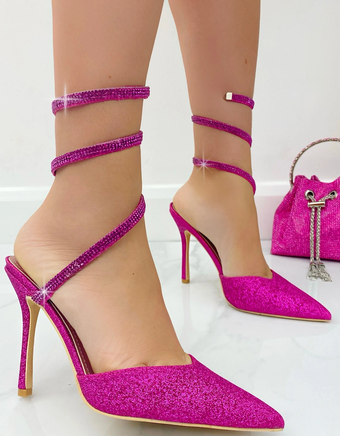 Glitter Wrap Heels, 2 of 1