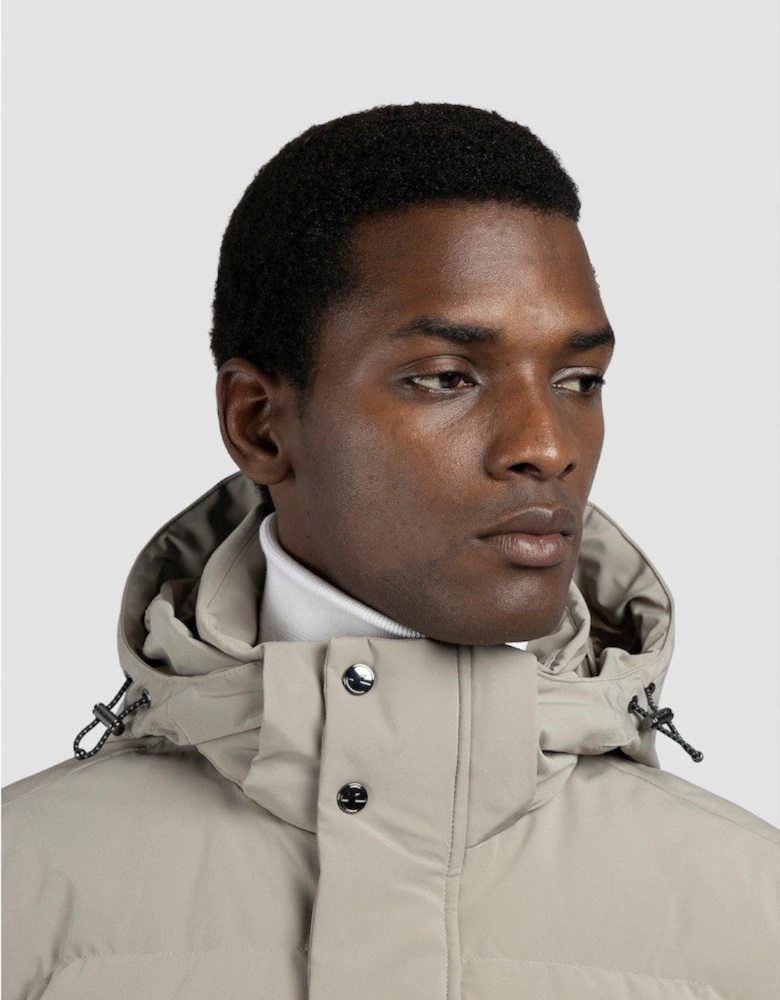 Long Down Jacket 128 Beige
