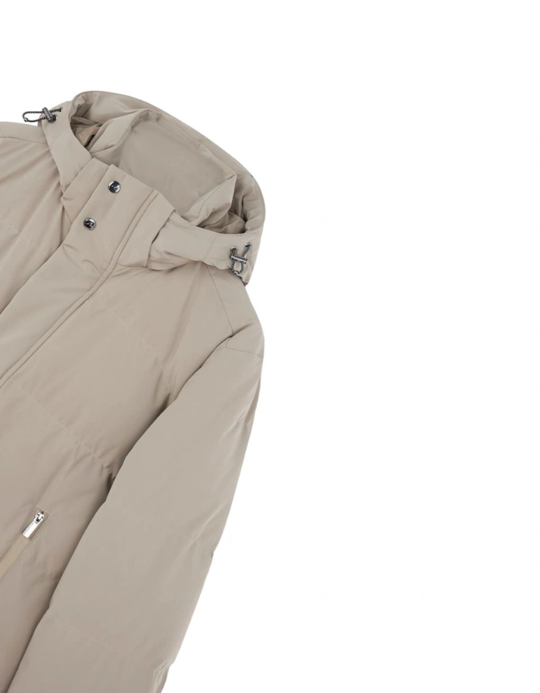 Long Down Jacket 128 Beige