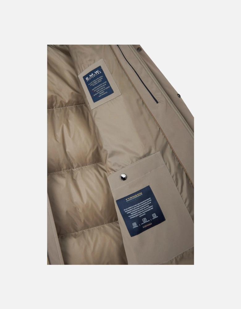 Long Down Jacket 128 Beige