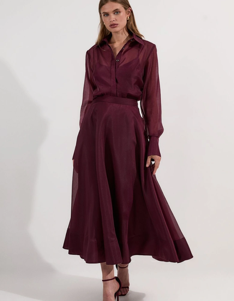 Lydia Millen Organdie Woven Prom Skirt