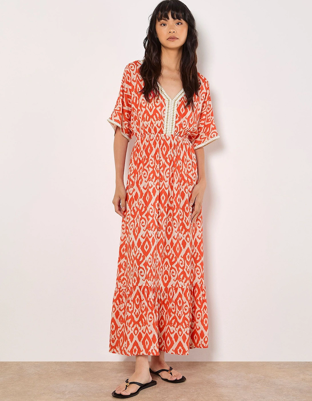Ikat Swirl Shimmer Maxi Dress, 2 of 1