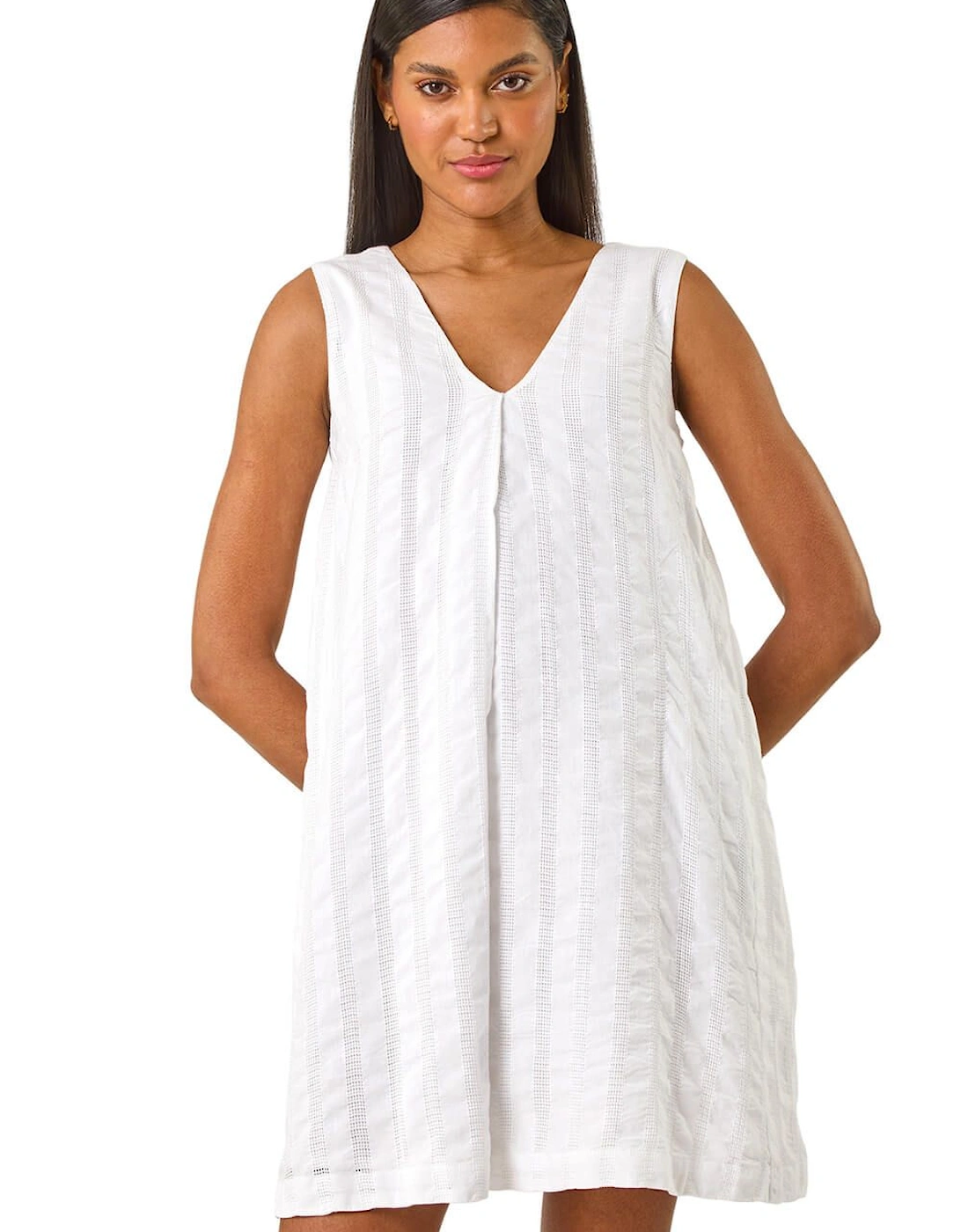 Textured Short A-Line Dress, 2 of 1