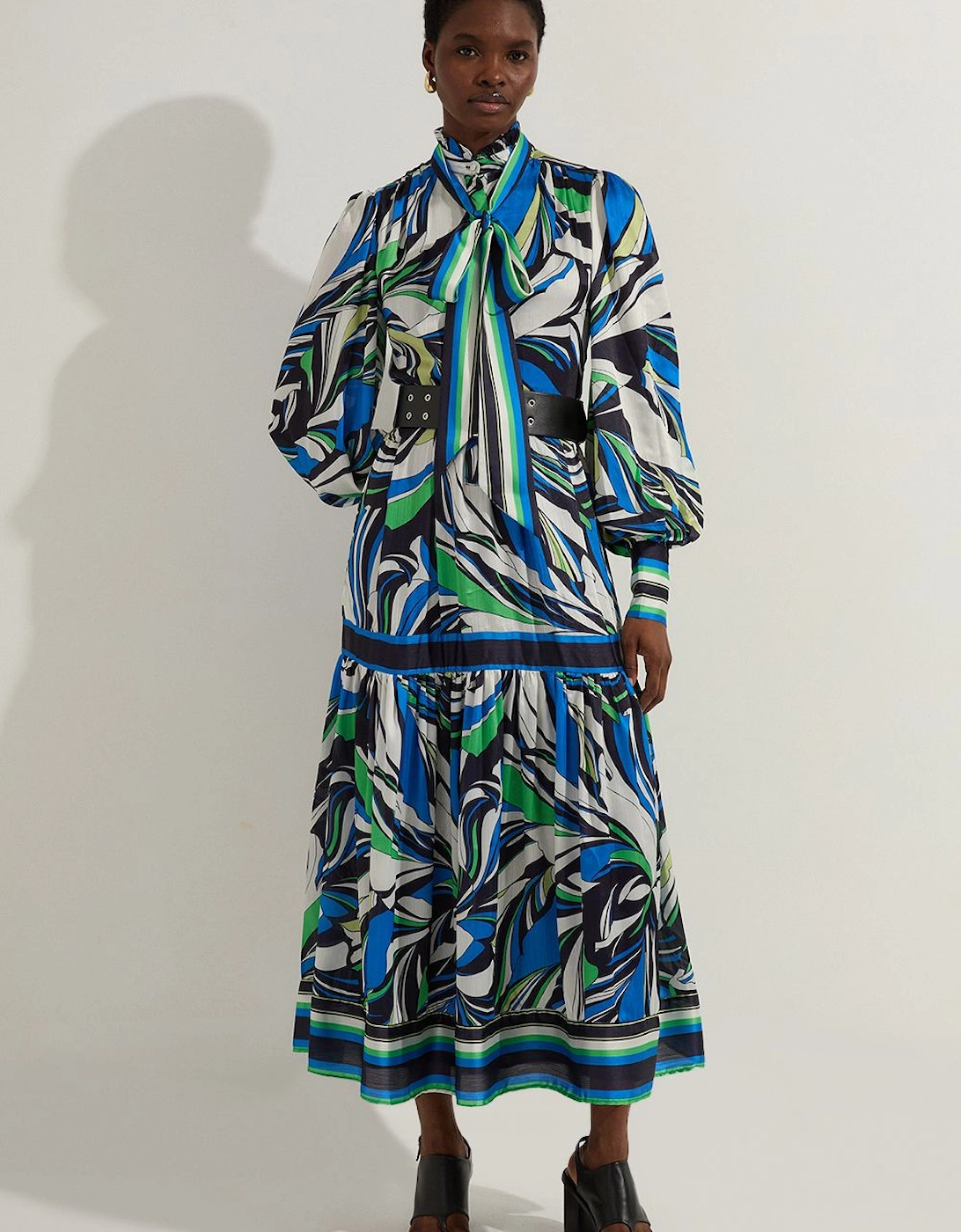 Floral Printed Woven Maxi Dress, 2 of 1