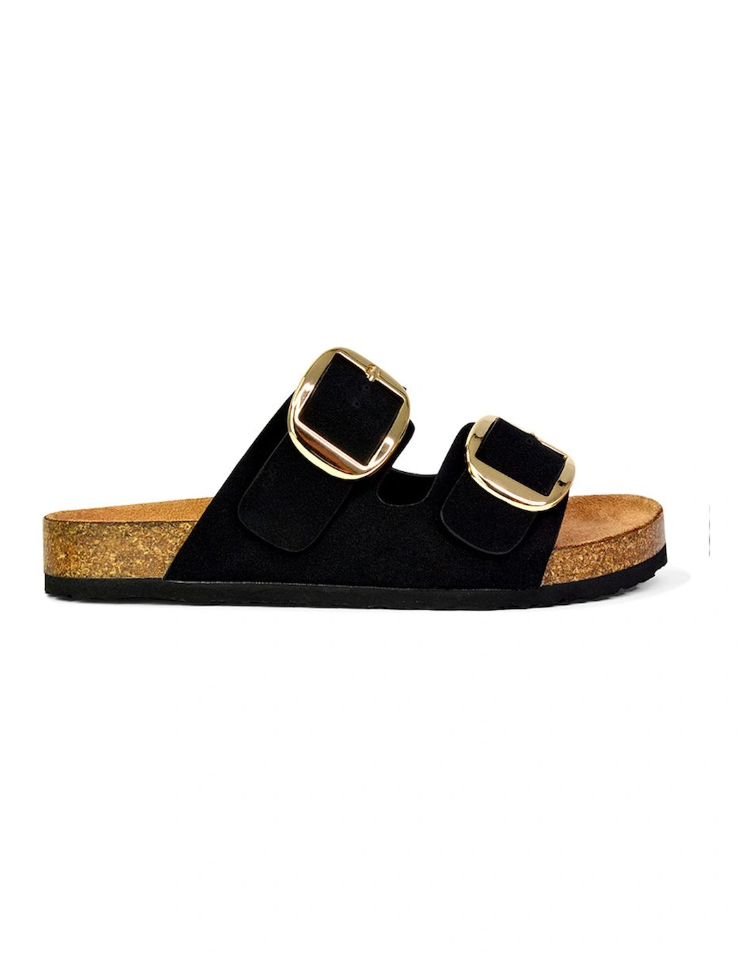 'Dolly' Slip On Slider Double Buckle Flat Sandals, 2 of 1
