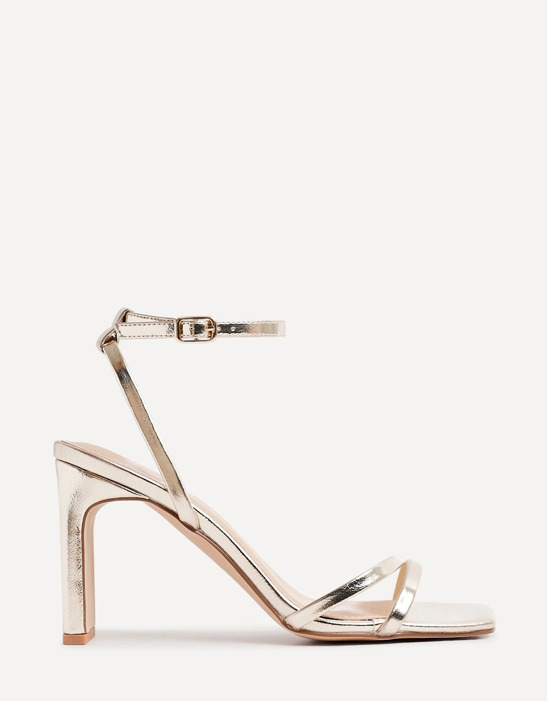Gesture Gold Faux Leather Strappy High Heel, 2 of 1
