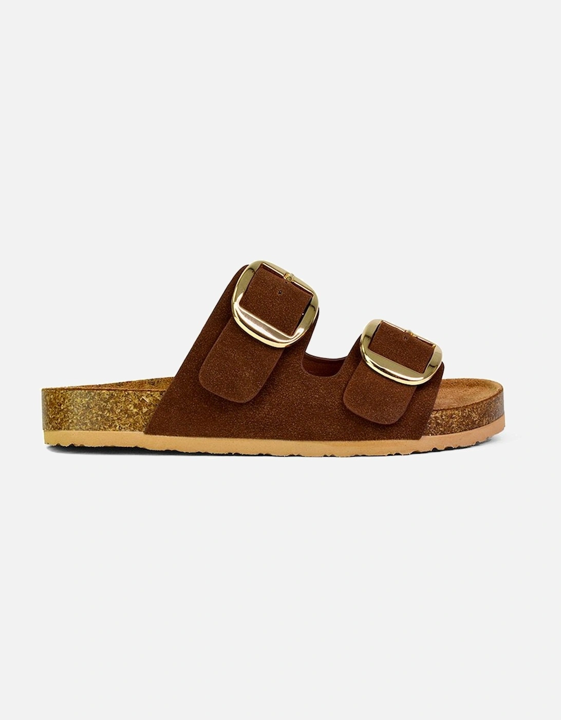 'Dolly' Slip On Slider Double Buckle Flat Sandals, 2 of 1