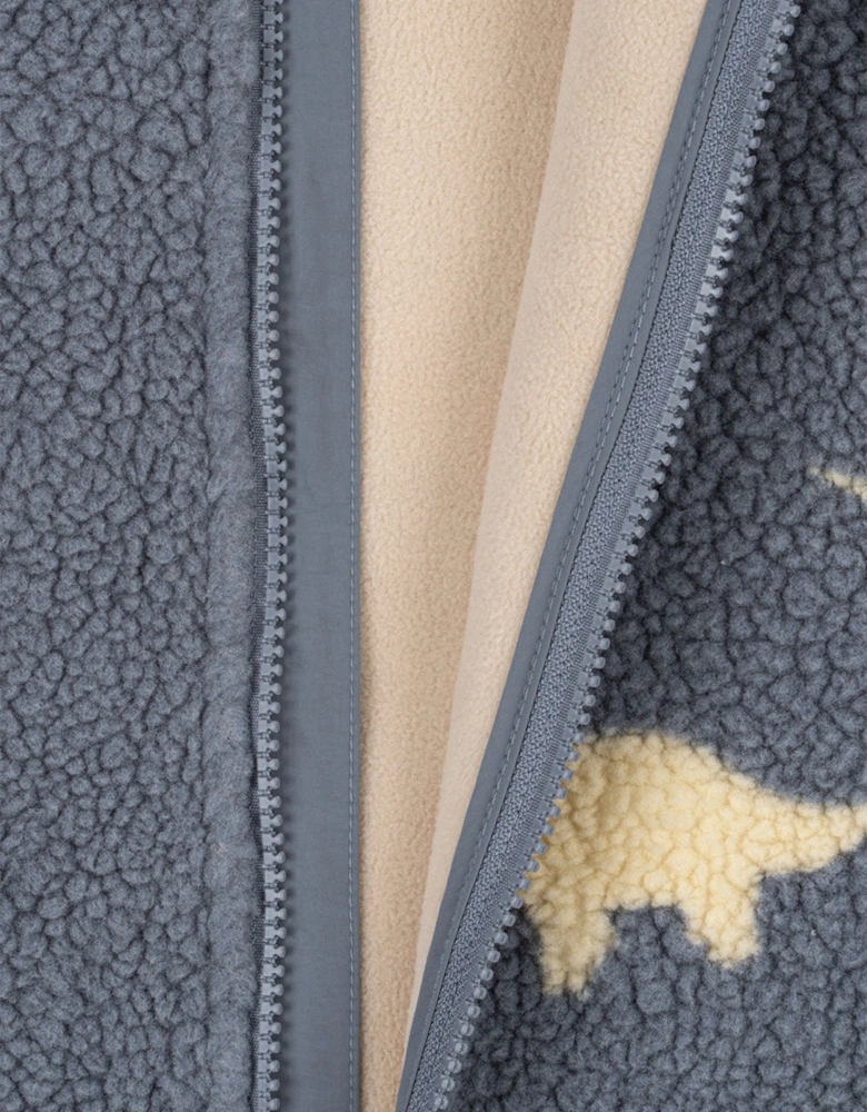 Boys Jody Dino Teddy Jacket in Blue