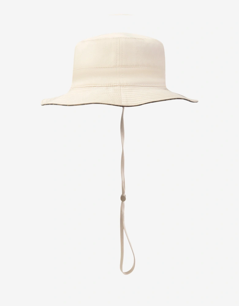 Boys Reversible Logo Bucket Hat in Beige