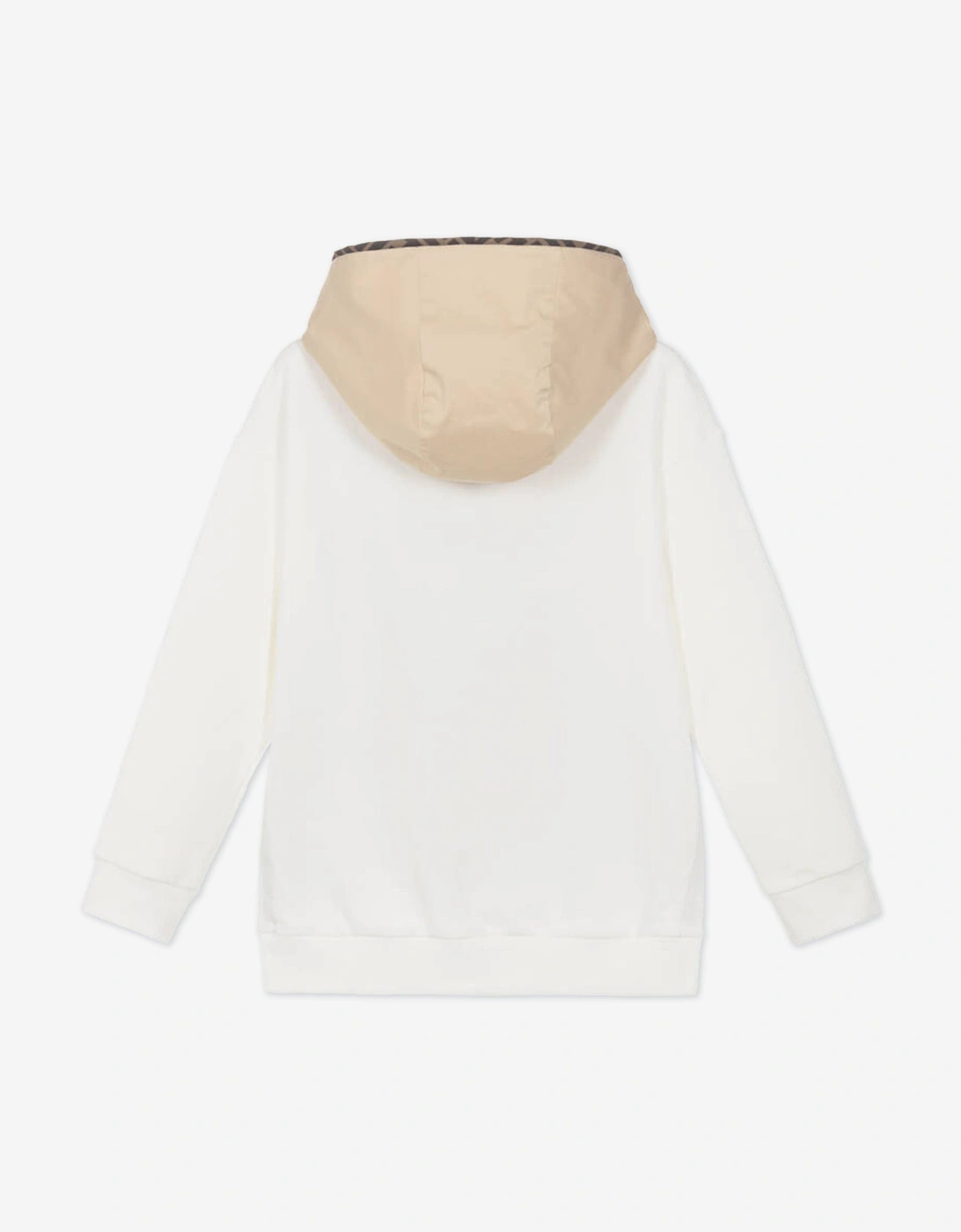 Boys Stretch Gabardine Zip Up Top in Beige
