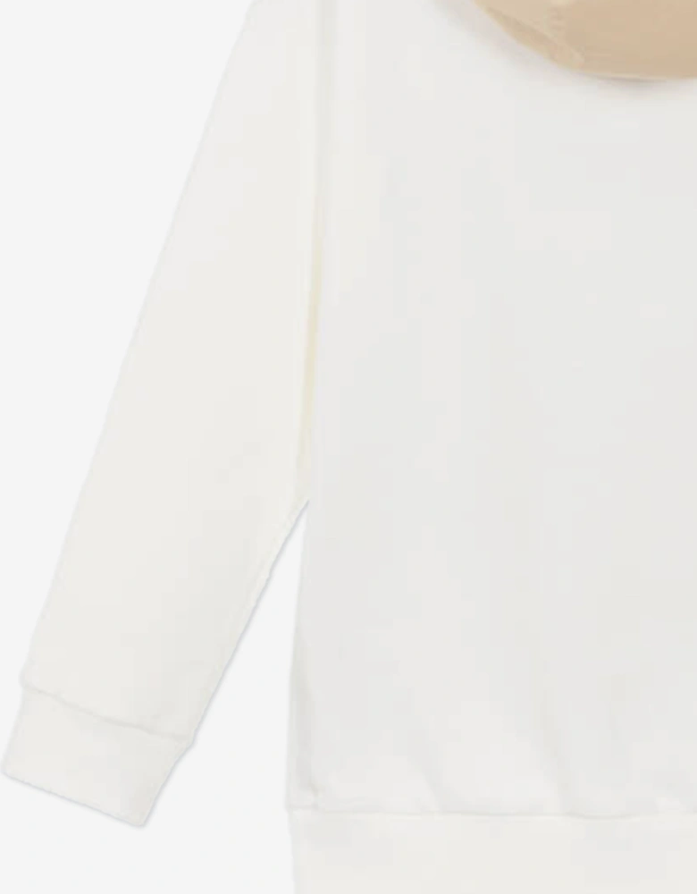 Boys Stretch Gabardine Zip Up Top in Beige