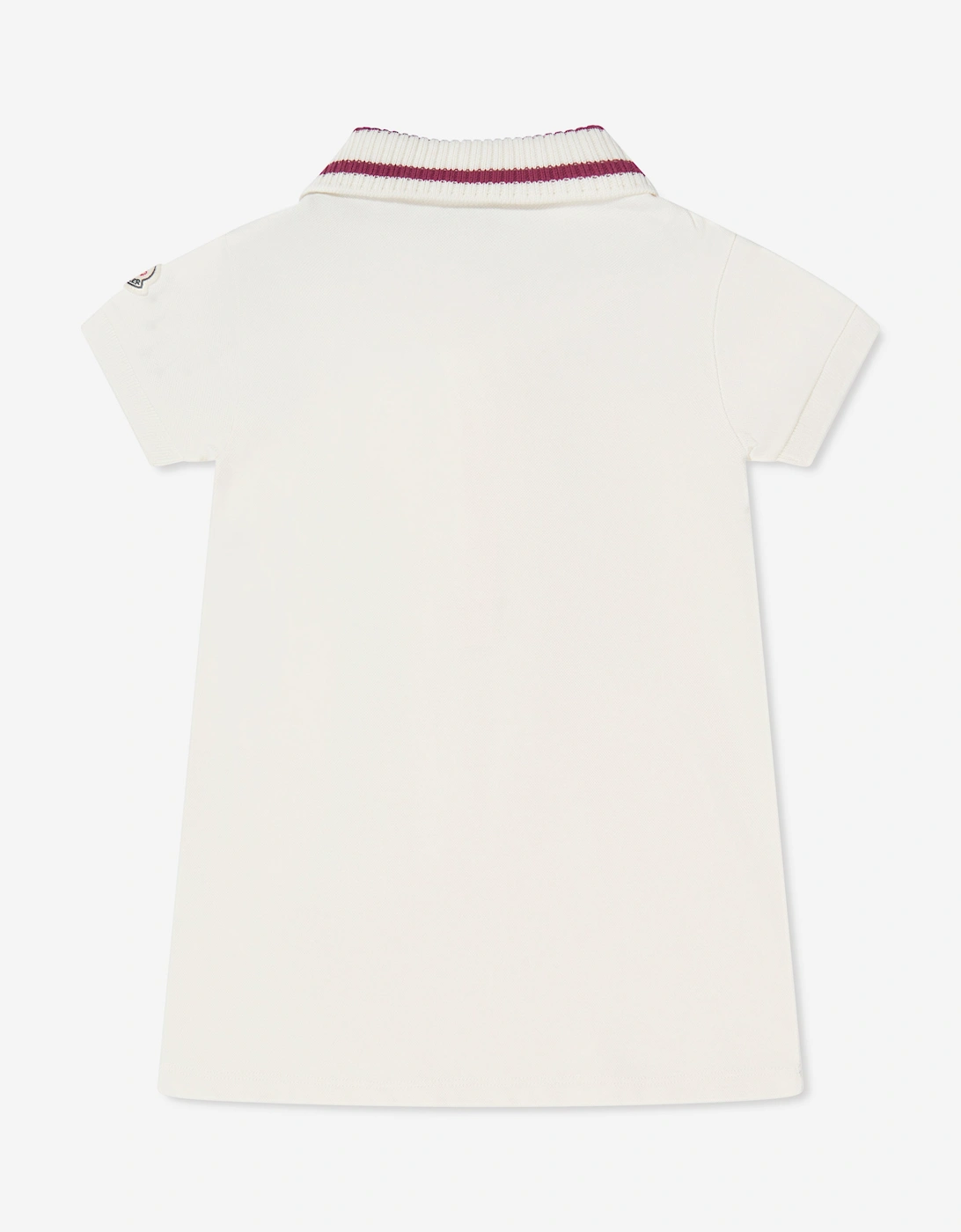 Enfant Girls Bear Polo Dress in White