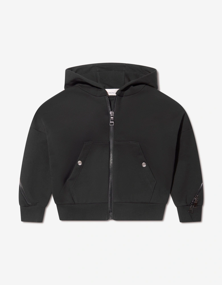 Enfant Girls Zip Up Hoodie in Black