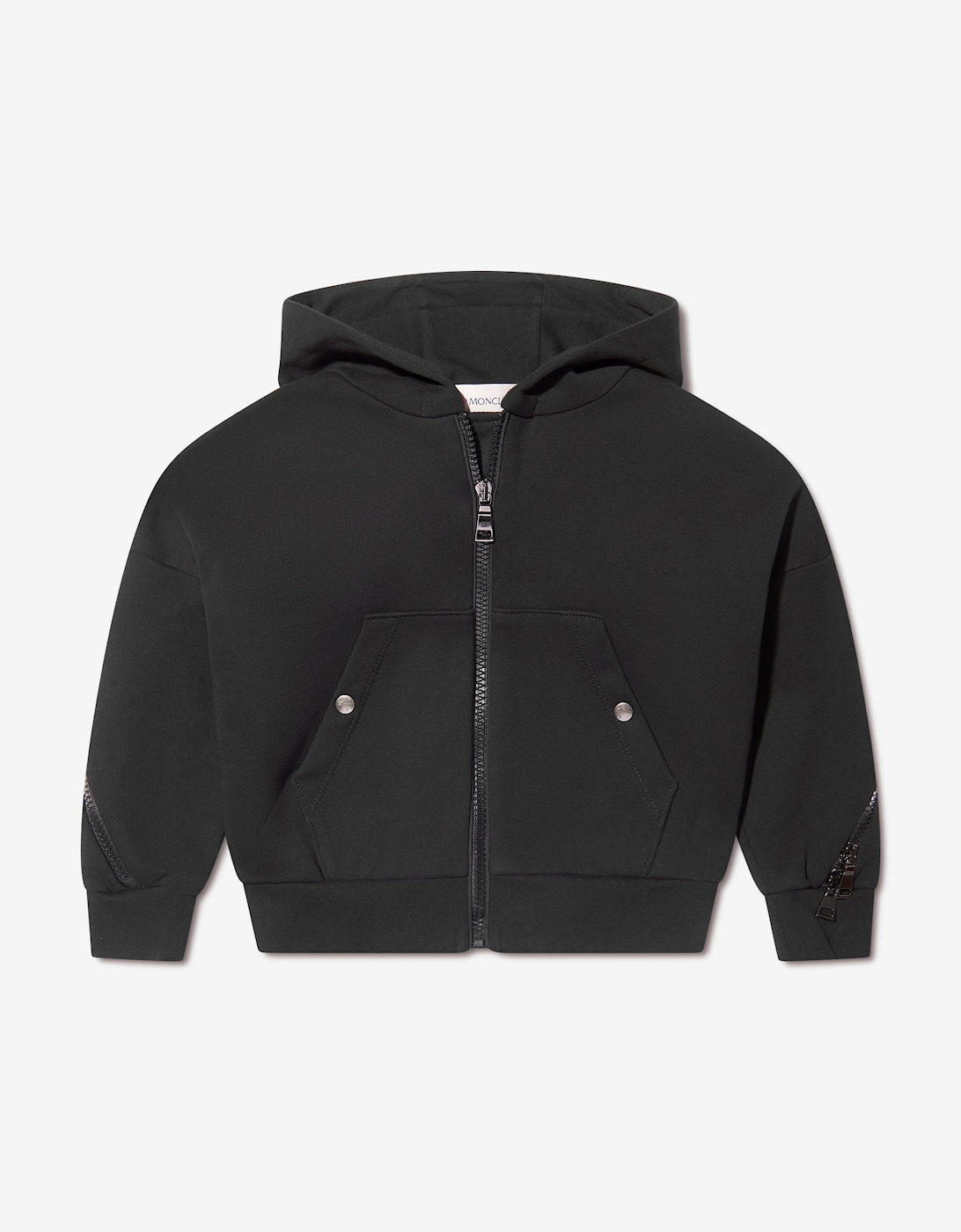 Enfant Girls Zip Up Hoodie in Black, 5 of 4