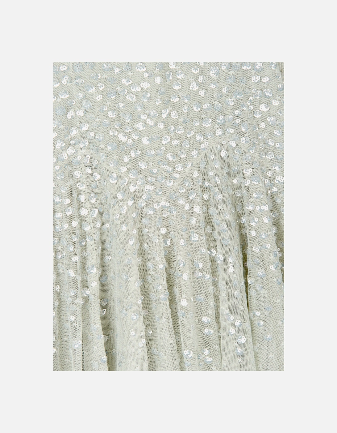 Girls Dappled Sequin Short Cape Dress in Green