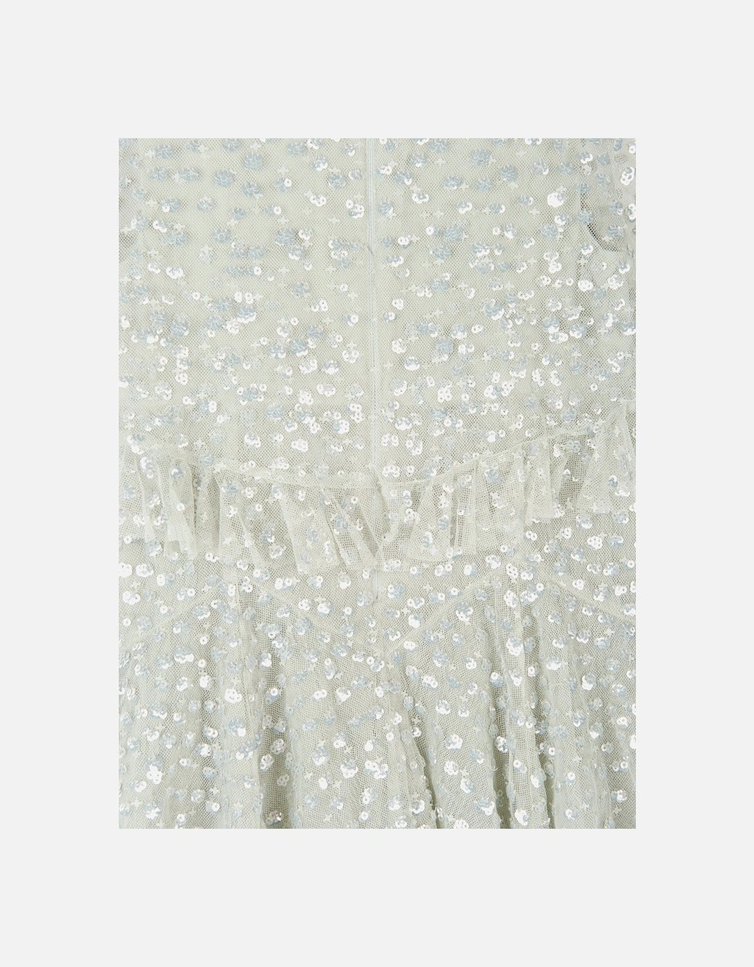 Girls Dappled Sequin Short Cape Dress in Green