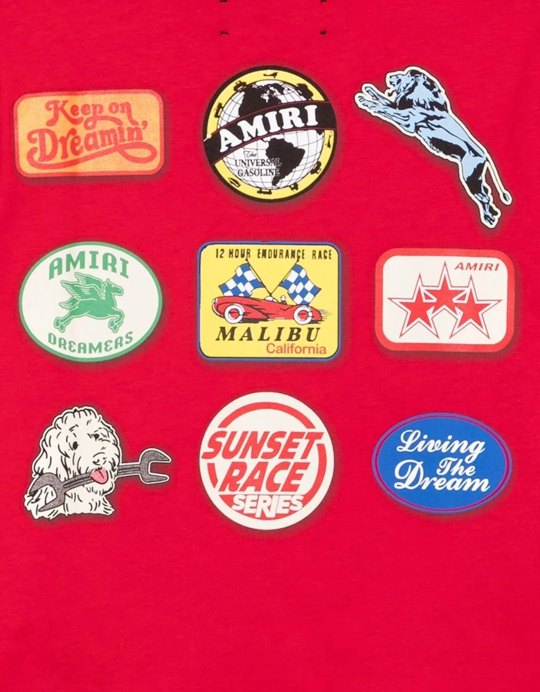 Kids Station Patch T-Shirt in Red