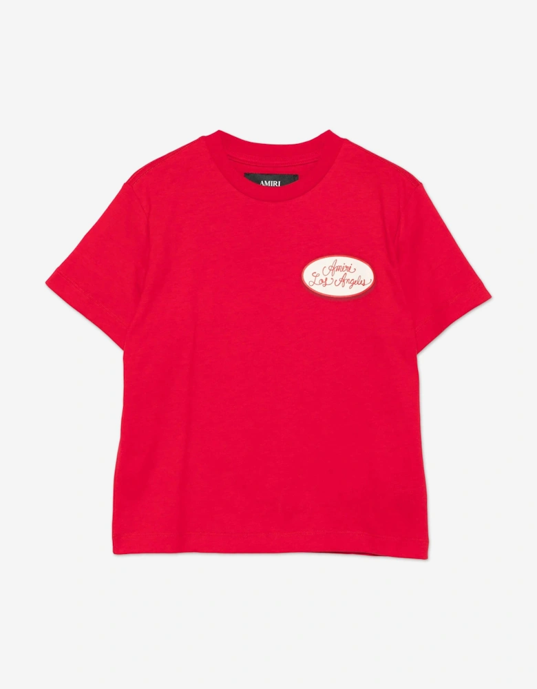 Kids Station Patch T-Shirt in Red