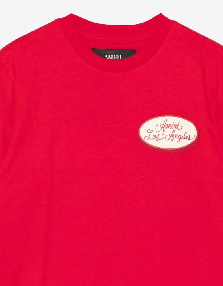 Kids Station Patch T-Shirt in Red