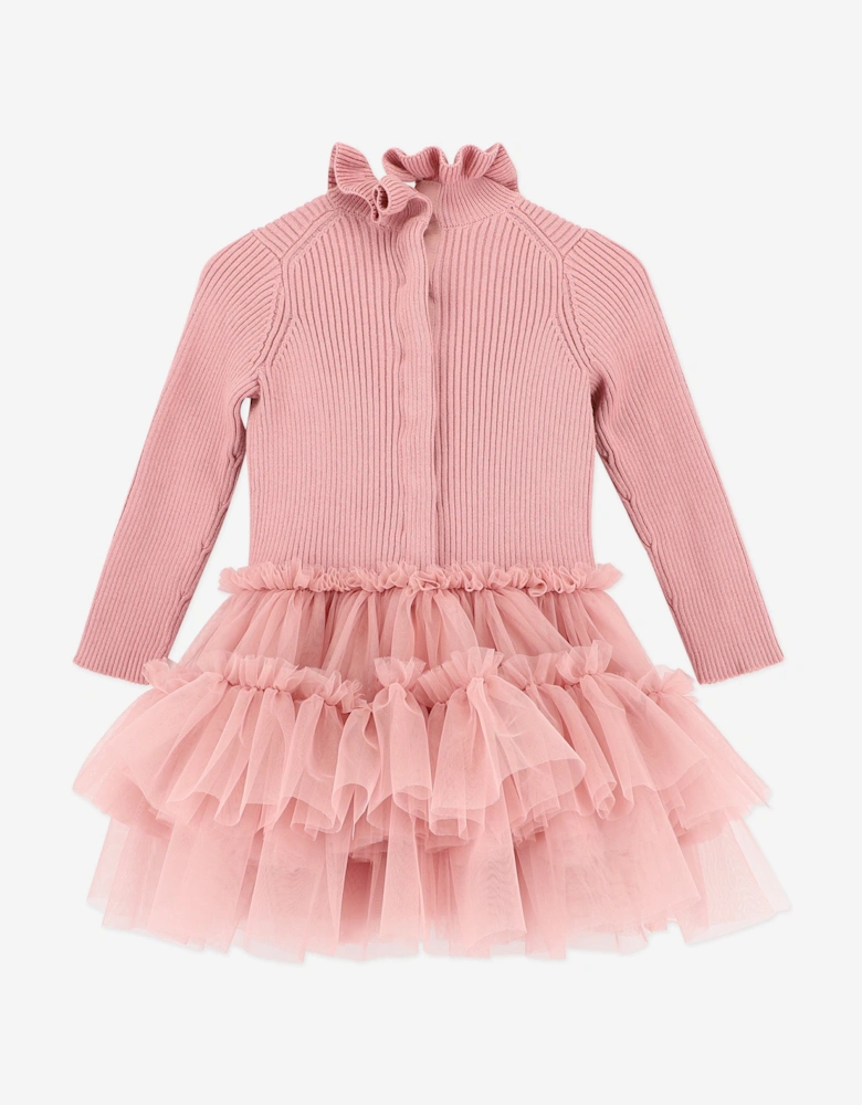 Angels Face Baby Girls Bliss Knitted and Tulle Dress in Pink