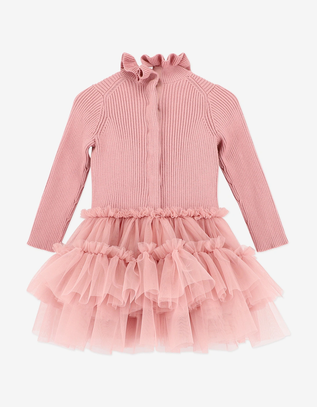 Angels Face Baby Girls Bliss Knitted and Tulle Dress in Pink