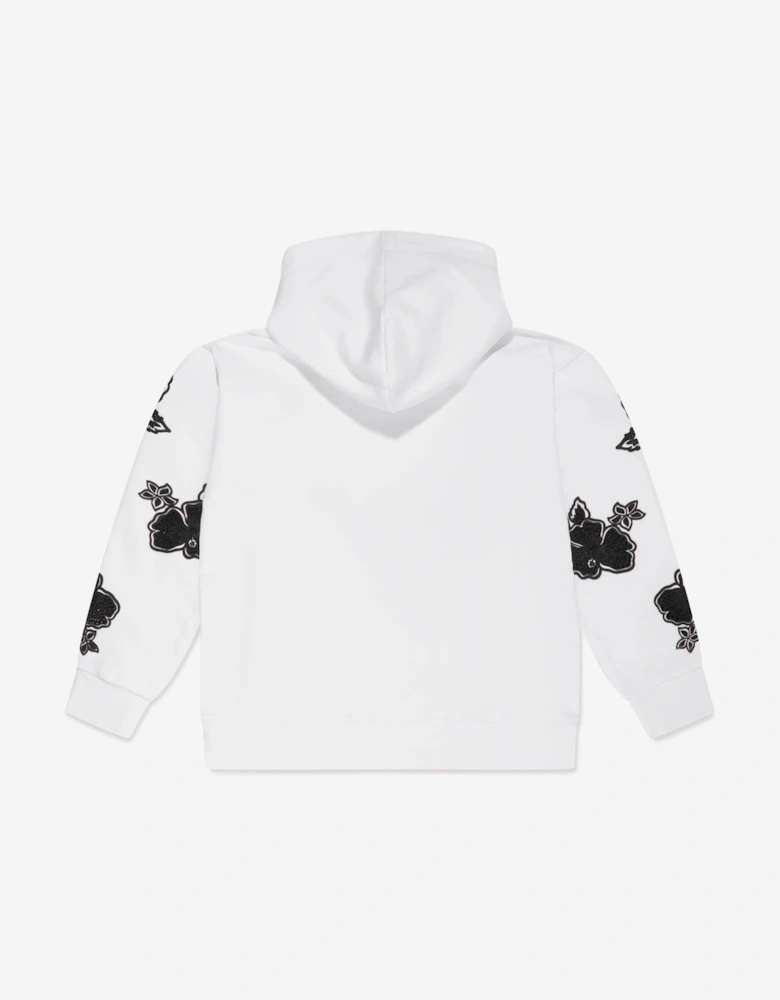 Kids Slouch Fit Hoodie in White