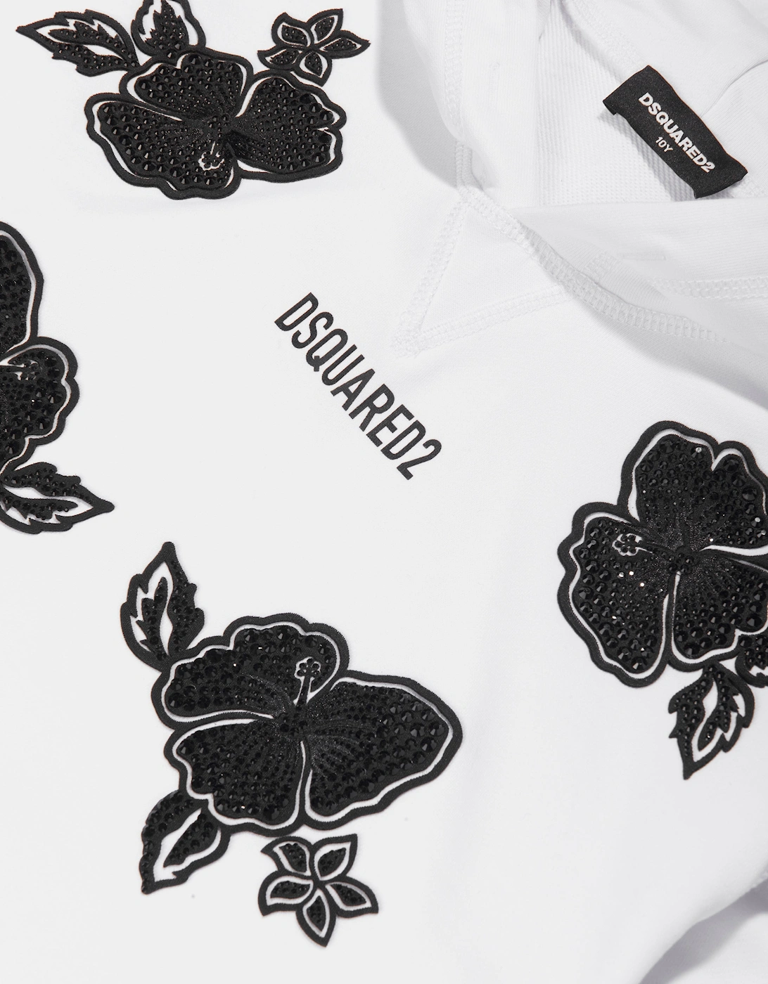 Kids Slouch Fit Hoodie in White