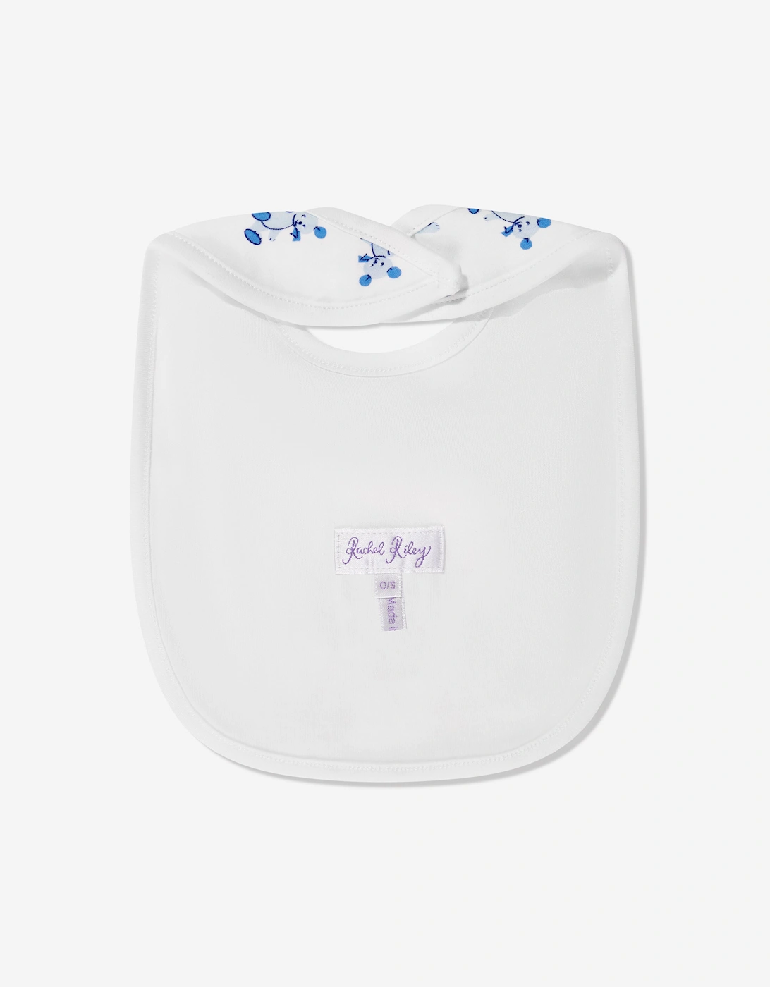 Baby Boys Teddy Bib in White