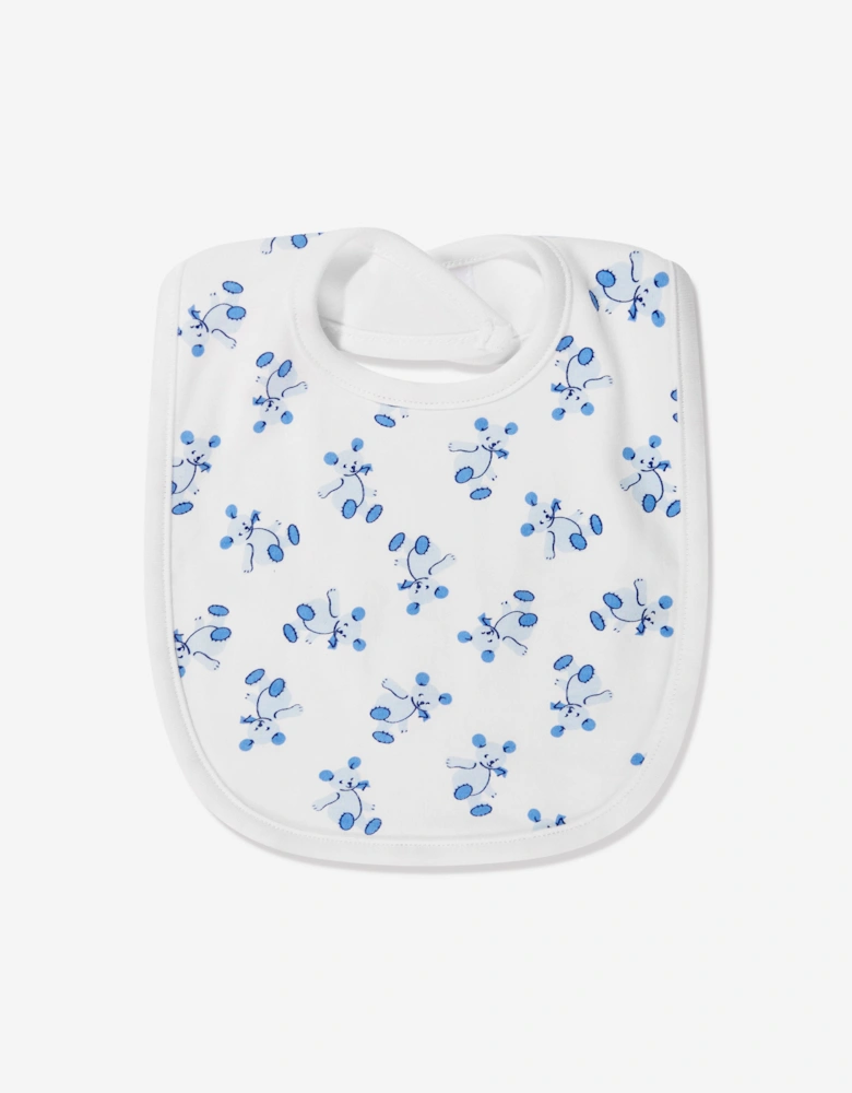Baby Boys Teddy Bib in White