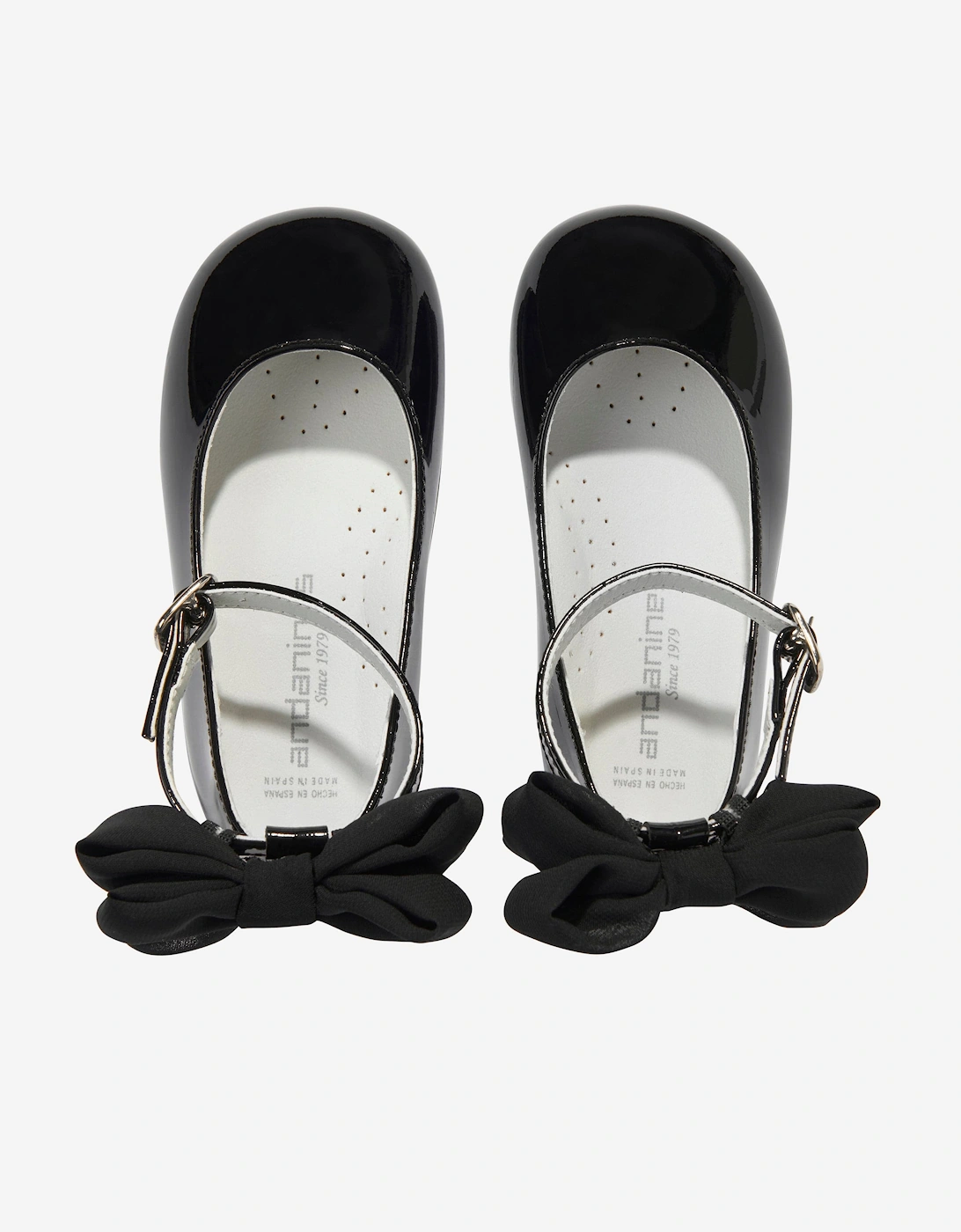 Girls Patent Leather Bow Shoes in Black