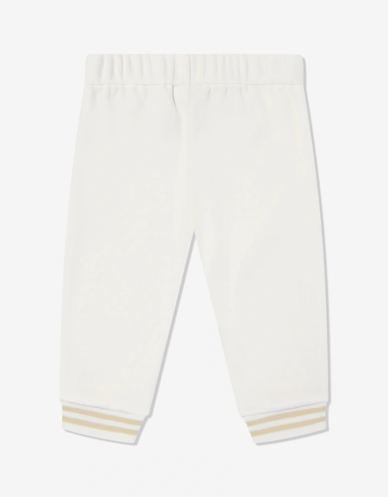 Baby Chenille Logo Joggers in White