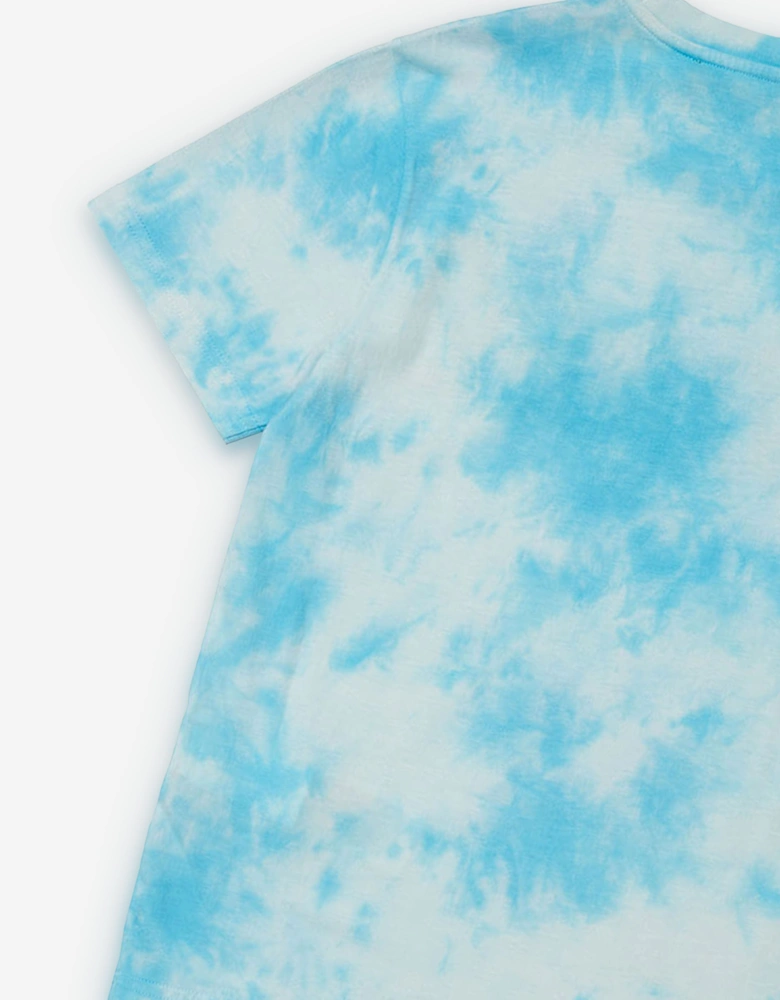 Kids Tie-Dye Logo T-Shirt in Blue
