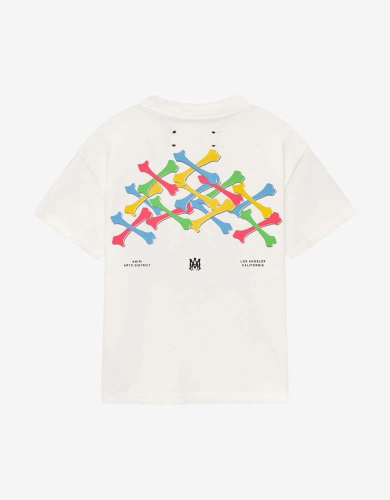 Kids Stacked T-Shirt in Ivory