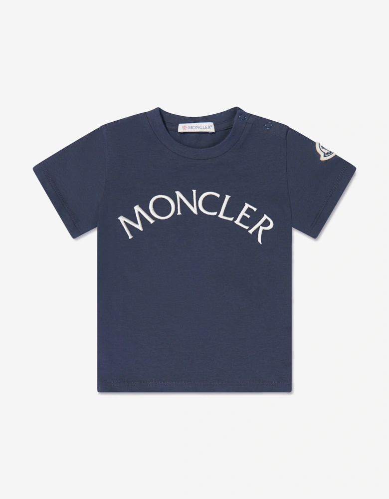 Enfant Baby Girls Logo T-Shirt in Navy