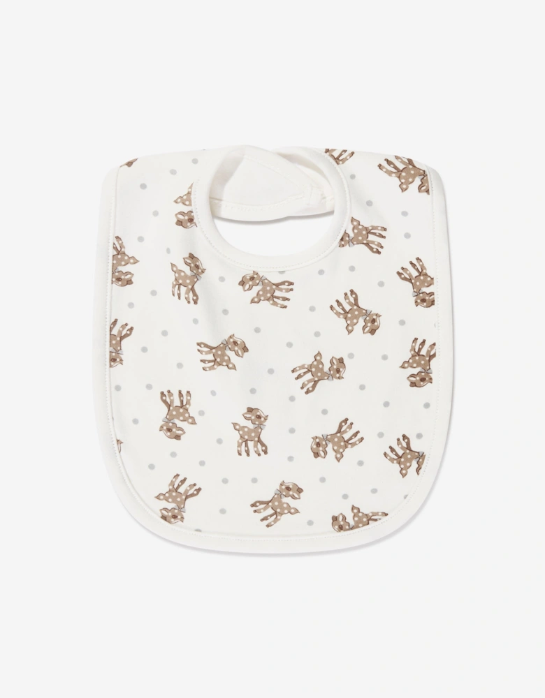 Baby Fawn Bib in White