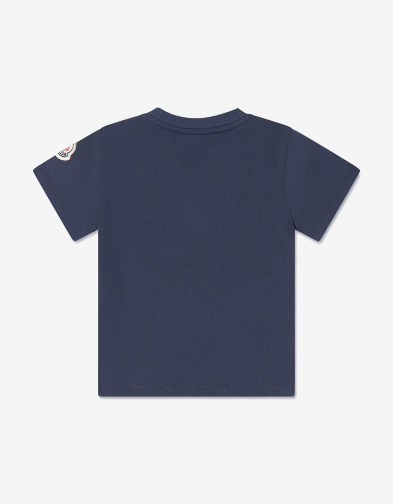 Enfant Baby Girls Logo T-Shirt in Navy