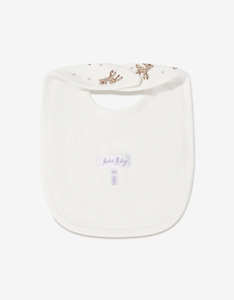 Baby Fawn Bib in White