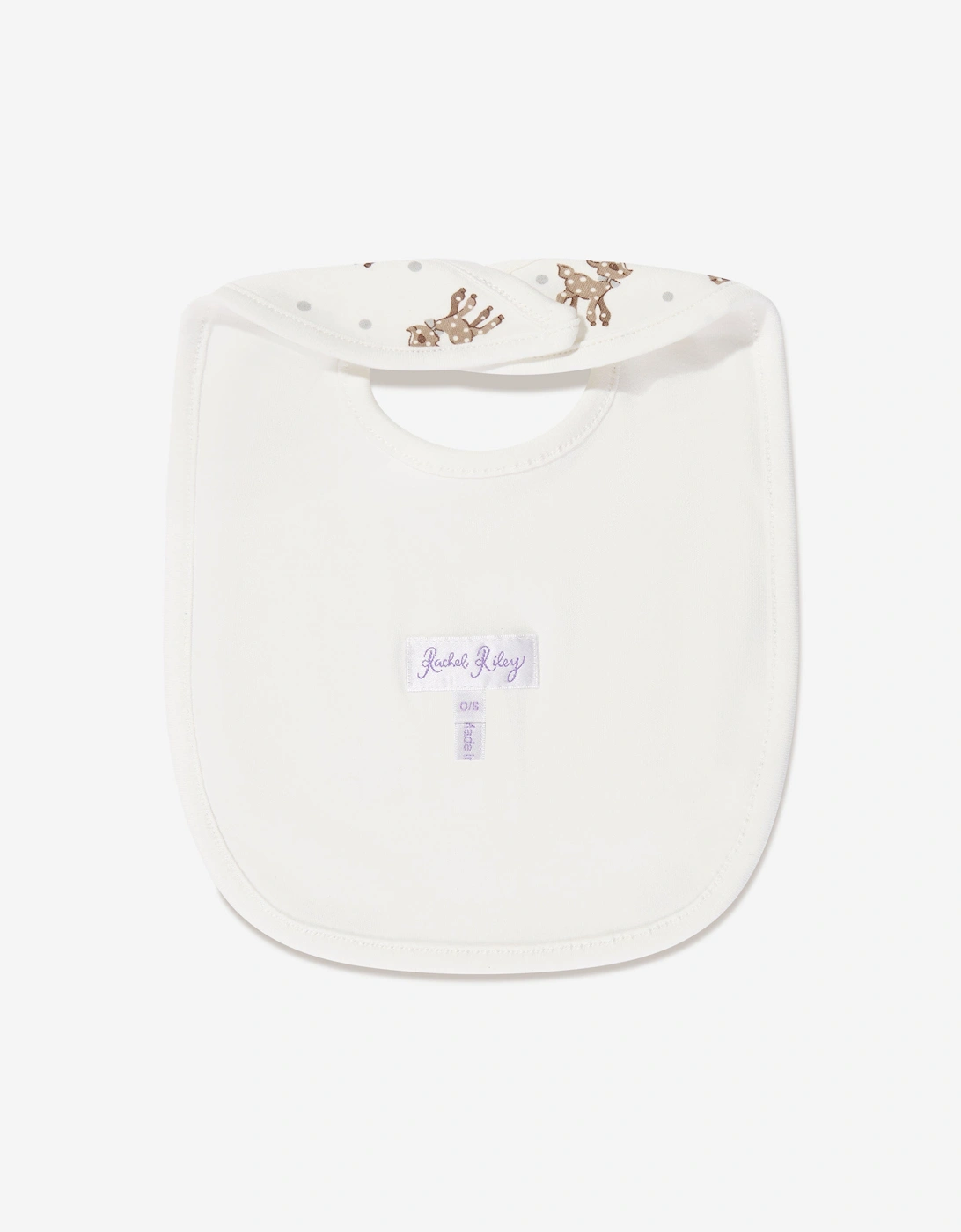 Baby Fawn Bib in White