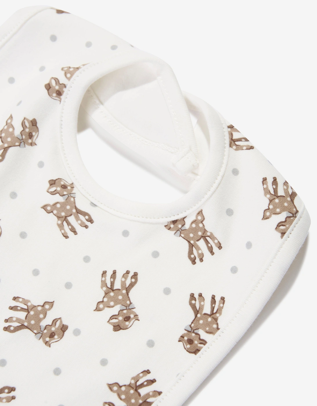 Baby Fawn Bib in White