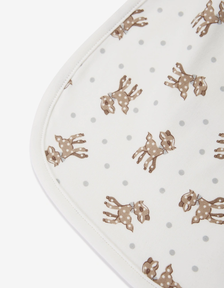 Baby Fawn Bib in White