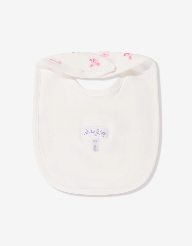 Baby Girls Teddy Bib in Pink