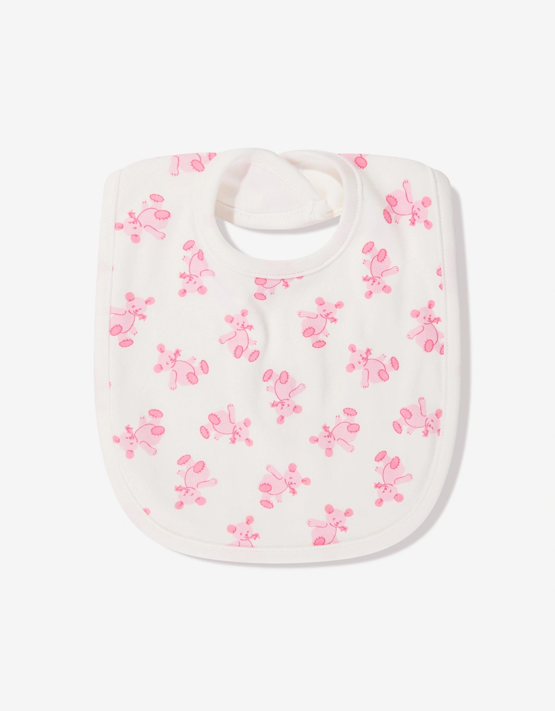 Baby Girls Teddy Bib in Pink, 5 of 4