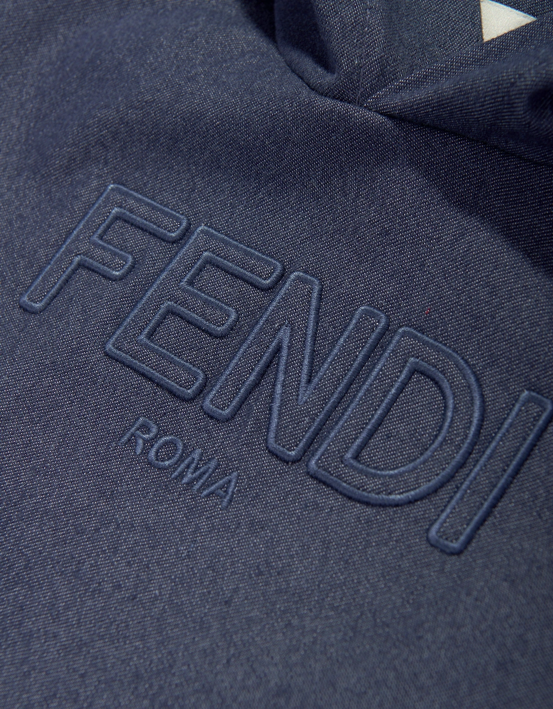 Kids Denim and Jersey Hoodie in Blue