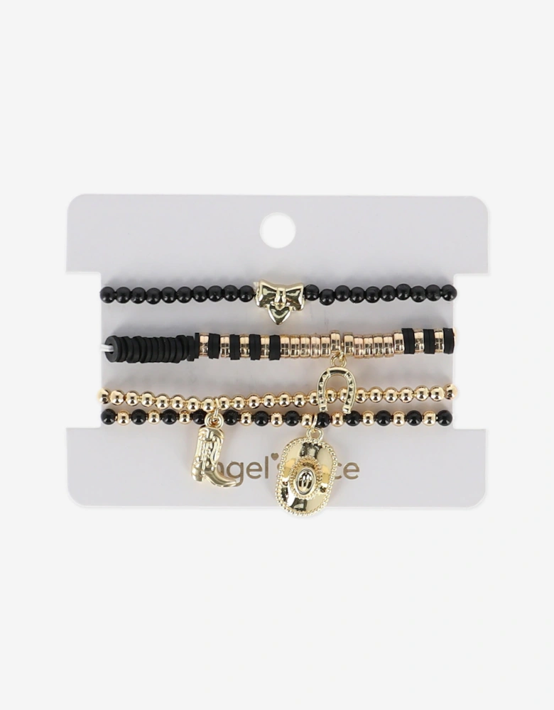 Angels Face Girls Cowgirl Bracelet in Gold